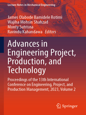 cover image of Advances in Engineering Project, Production, and Technology
